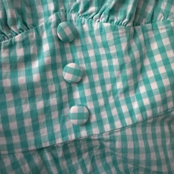 Voodoo Vixen Blue Gingham Retro Dress size M - Picture 5 of 6